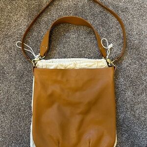 Clare V Veronique Crossbody Handbag Pebble Tan